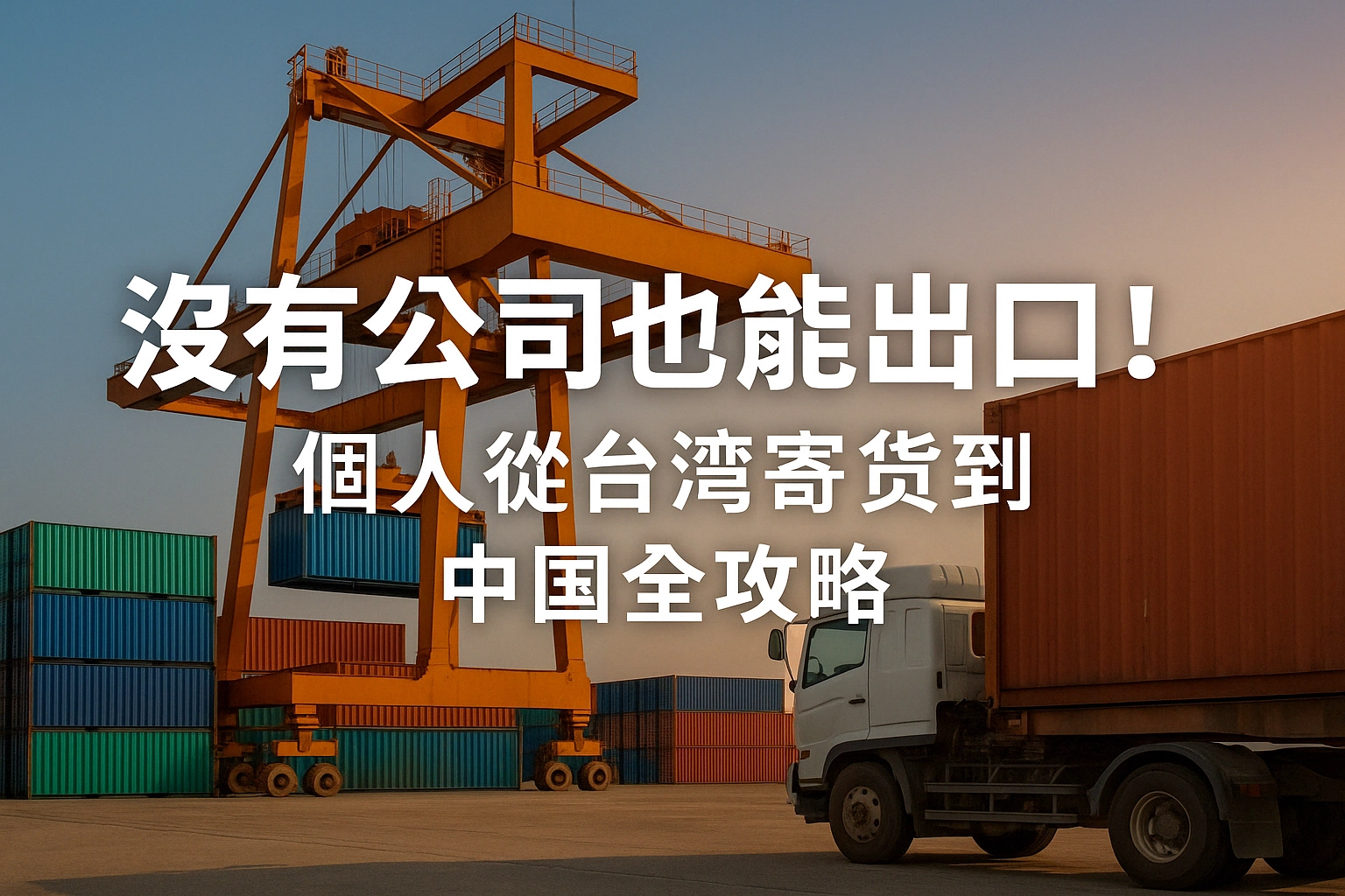 沒有公司也能出口中國？個人從台灣寄貨到大陸的完整攻略